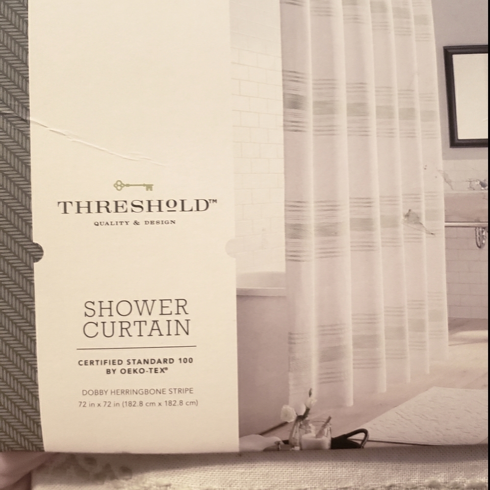 NWT Threshold shower curtain